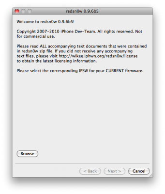 redsn0w 096b5 macos 341x400 Пошаговое руководство: джейлбрейк и анлок iPhone 3G/3GS с помощью RedSn0w 0.9.6b5 (Mac OS X) [iOS 4.2.1]